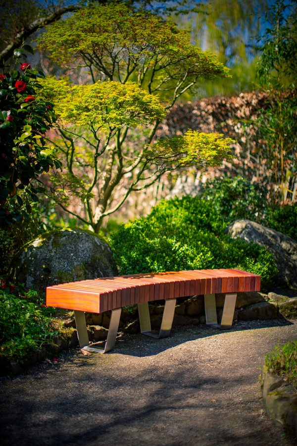 CURVED BENCH-12 wooden metal timber seat by europlanters
