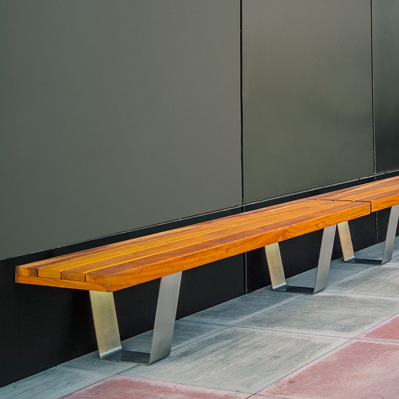 BENCH-16 Seat Timber metal wooden by europlanters