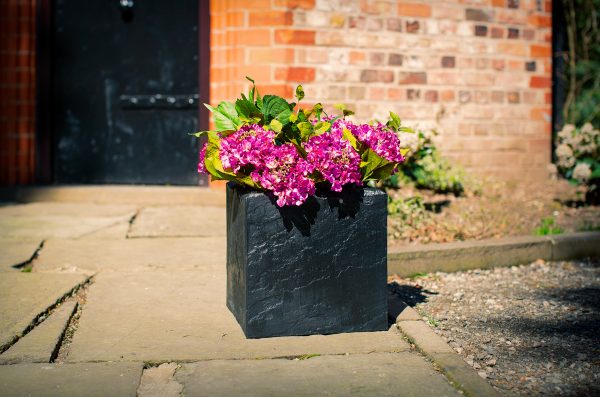 STONE-LOOK-CUBE-PLANTER--by Europlanters