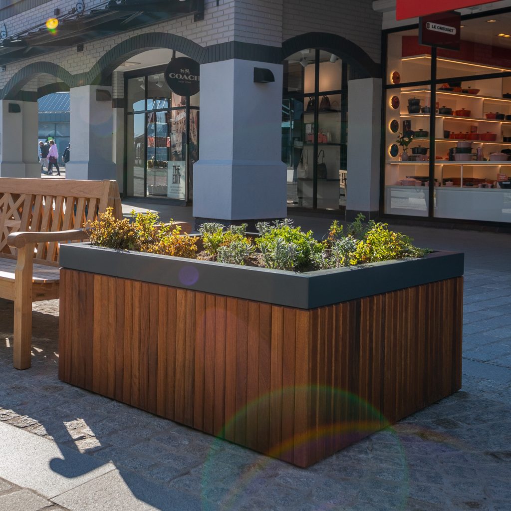 WINDSOR-timber wooden grp PLANTER-by-Europlanters