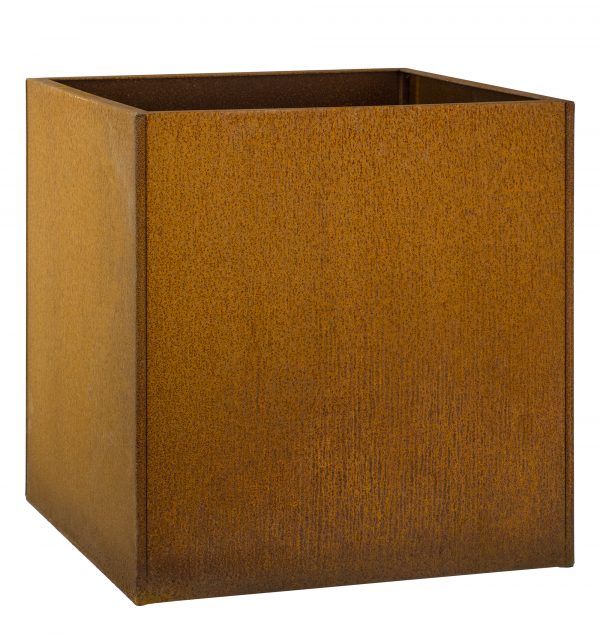 CORTEN-CUBE-planter by europlanters