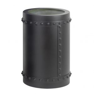 CYLINDER PLANTER 400x600mm WITH RIVETS IN BLACK- Clearance