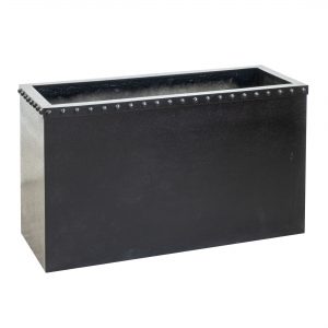 TROUGH PLANTER 1080x430x600mm WITH RIVETS IN TEXTURED BLACK- Clearance