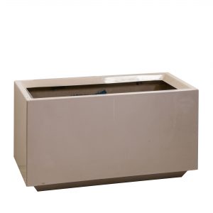 TROUGH PLANTER WITH PLINTH 980x430x510mm IN GLOSS BEIGE/BROWN- Clearance
